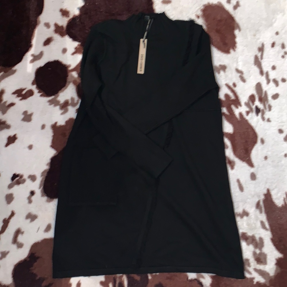 Super cute and unique coco+Carmen long sleeve black sweater dress